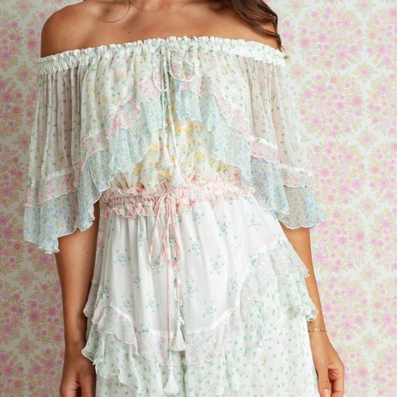 NWOT FILLYBOO SPIRAL FRILL TAMBOURINE MAXI DRESS SIZE MEDIUM Z389-14 - Picture 6 of 14